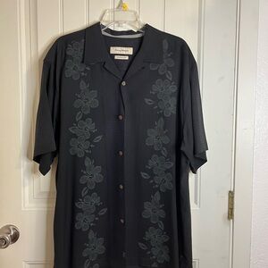 Tommy Bahama Black Textured Shirt